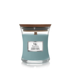 Woodwick Mini Evergreen Cashmere - Ароматична свічка з нотами сосни, свіжого повітря та кашеміру Woodwick Mini Evergreen Cashmere - Ароматична свічка з нотами сосни, свіжого повітря та кашеміру