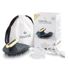 Manta Healthy Hair Pulse Brush Blue with Shower Holder - Масажна щітка для волосся Manta Healthy Hair Pulse Brush Blue with Shower Holder - Масажна щітка для волосся