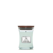 Ароматична свічка з нотами шавлії, океану та кедра Woodwick Mini Sagewood & Seagrass 85 г