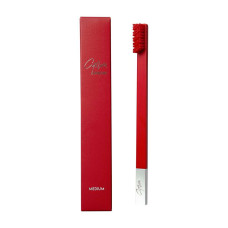 APRIORI SLIM Carmine Red/Silver Medium Toothbrush - Зубна щітка