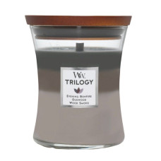 Ароматична свічка з тришаровим ароматом Woodwick Medium Trilogy Cozy Cabin 275 г Ароматична свічка з тришаровим ароматом Woodwick Medium Trilogy Cozy Cabin 275 г