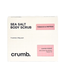 CRUMB. Tobacco & Papyrus Body Scrub 5х60g - Сольовий скраб для тіла з AHA-кислотами (travel format)