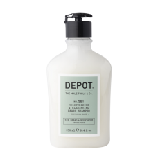 DEPOT No. 501 Moisturizing&Clarifying Beard Shampoo 250ml - Зволожуючий та очищуючий шампунь для бороди "Вишукана шавлія"
