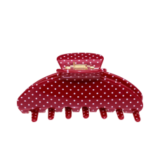 EMI JAY Big Effing Clip in Cherry Polka Dot - Великий крабик для волосся "Cherry Polka Dot"