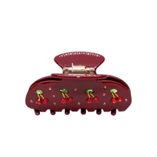 EMI JAY Sweetheart Clip in Bordeaux Cherry Pie - Крабик для волосся "Bordeaux Cherry Pie" EMI JAY Sweetheart Clip in Bordeaux Cherry Pie - Крабик для волосся "Bordeaux Cherry Pie"