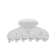 EMI JAY Lil Effing Clip in Blanc Petal Eyelet - Середній крабик для волосся "Blanc Petal Eyelet"