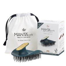 MANTA Brush Kinks, Coils & Curls Soft Teal Green - Щітка для кучерявого та хвилястого волосся смарагдова MANTA Brush Kinks, Coils & Curls Soft Teal Green - Щітка для кучерявого та хвилястого волосся смарагдова
