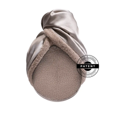 MON MOU Soft Silk Turban Taupe - Двосторонній рушник-тюрбан для делікатного сушіння волосся (сіро-бежевий)