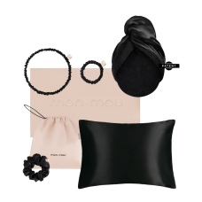 MON MOU Soft Silk Set Black - Набір шовкових аксесуарів (чорний) MON MOU Soft Silk Set Black - Набір шовкових аксесуарів (чорний)
