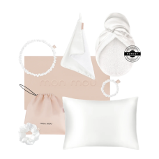 MON MOU Soft Silk Set White - Набір шовкових аксесуарів (білий) MON MOU Soft Silk Set White - Набір шовкових аксесуарів (білий)