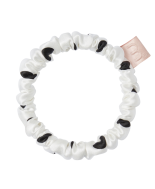 MON MOU Silk Slim Scrunchie Black Point - Тонкая шелковая резинка (белая в черный горошек) MON MOU Silk Slim Scrunchie Black Point - Тонкая шелковая резинка (белая в черный горошек)