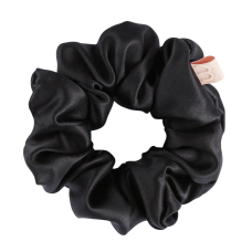 MON MOU Silk Large Scrunchie Black - Об'ємна резинка для волосся з натурального шовку MON MOU Silk Large Scrunchie Black - Об'ємна резинка для волосся з натурального шовку