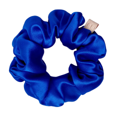 MON MOU Silk Large Scrunchie Blue Electrician - Об'ємна резинка для волосся з натурального шовку MON MOU Silk Large Scrunchie Blue Electrician - Об'ємна резинка для волосся з натурального шовку