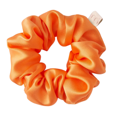 MON MOU Silk Large Scrunchie Orange - Об'ємна резинка для волосся з натурального шовку 