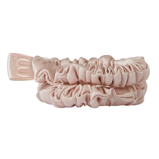 MON MOU Silk Mini Slim Scrunchie Set Nude 2шт - Набір тонких шовкових міні-резинок (нюдовий)