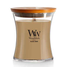 Woodwick Medium Gilded Sands 275 г - Ароматична свічка з ароматом інжиру та гваякового дерева Woodwick Medium Gilded Sands 275 г - Ароматична свічка з ароматом інжиру та гваякового дерева