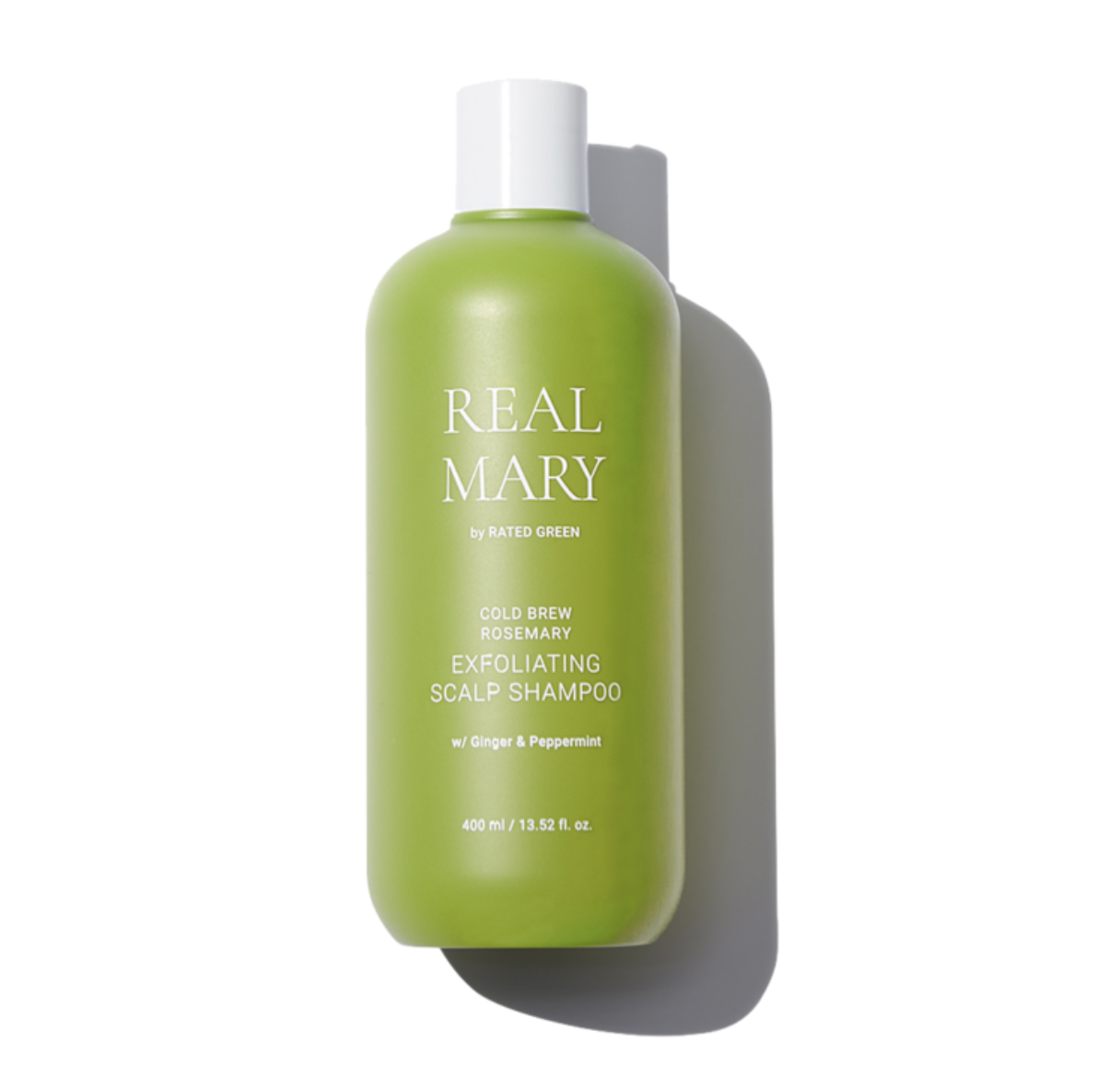Rated Green Real Mary Exfoliating Scalp Shampoo 400ml - Глибоко очищаючий і відлущуючий шампунь з соком розмарину Rated Green Real Mary Exfoliating Scalp Shampoo 400ml - Глибоко очищаючий і відлущуючий шампунь з соком розмарину