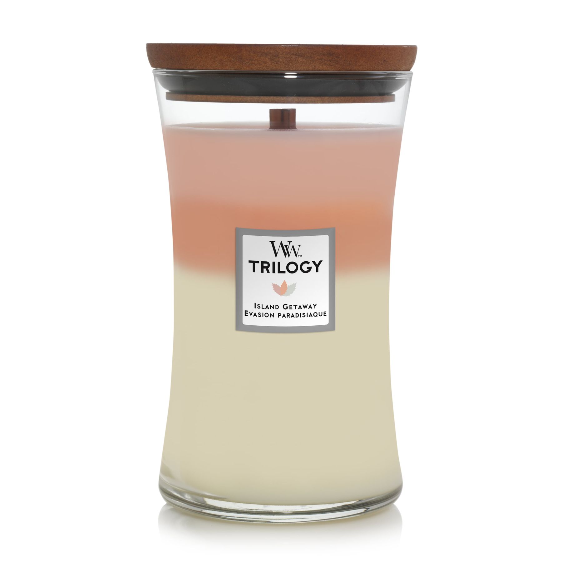 Woodwick Large Trilogy Island Getaway 609г - Ароматична свічка з тришаровим ароматом Woodwick Large Trilogy Island Getaway 609г - Ароматична свічка з тришаровим ароматом