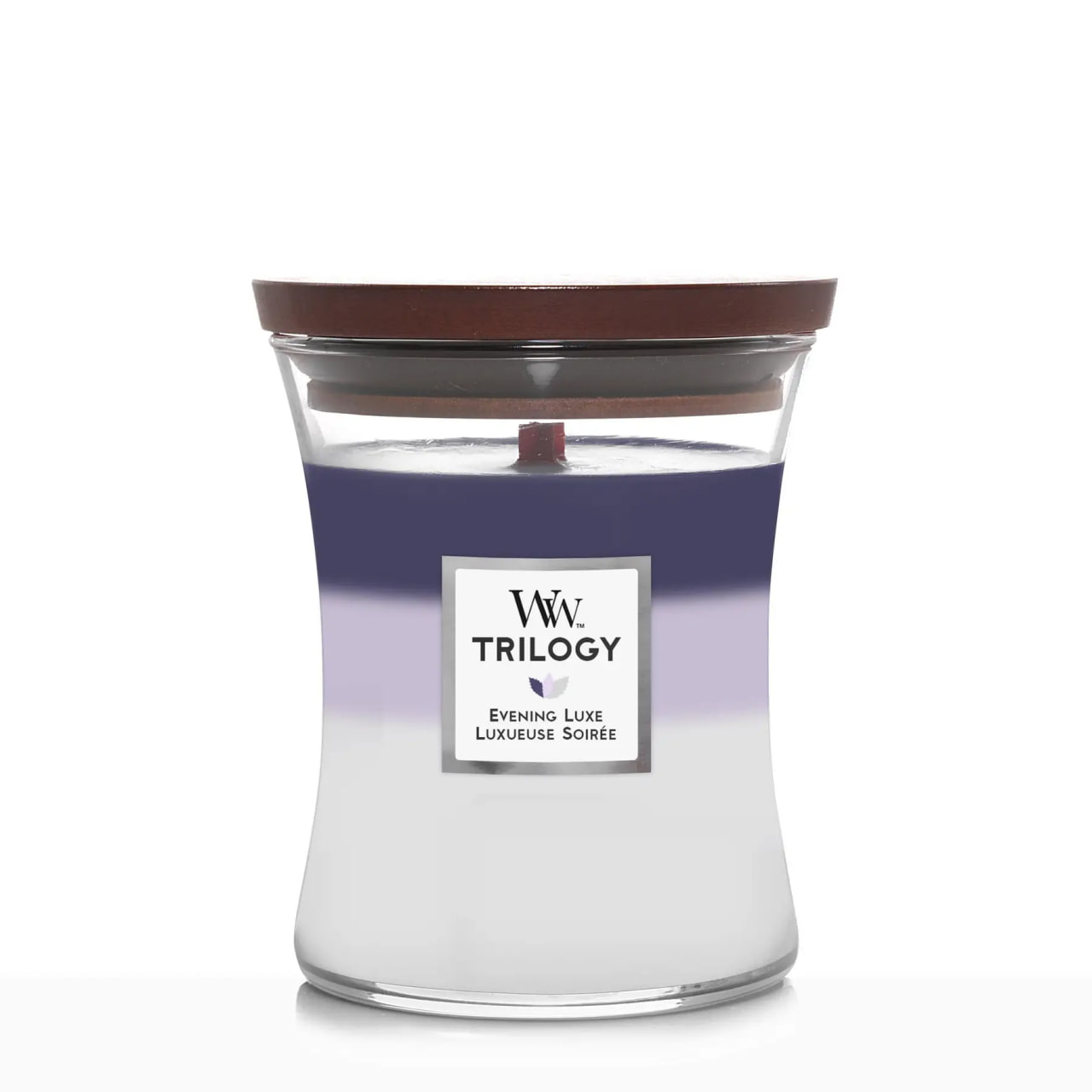 Woodwick Medium Evening Luxe Trilogy 275 г - Ароматична свічка з тришаровим ароматом