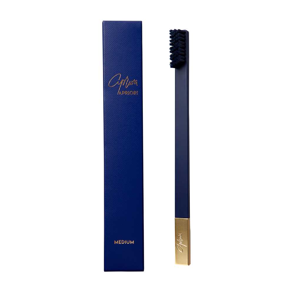 APRIORI SLIM Sapphire Blue/Gold Medium Toothbrush - Зубна щітка