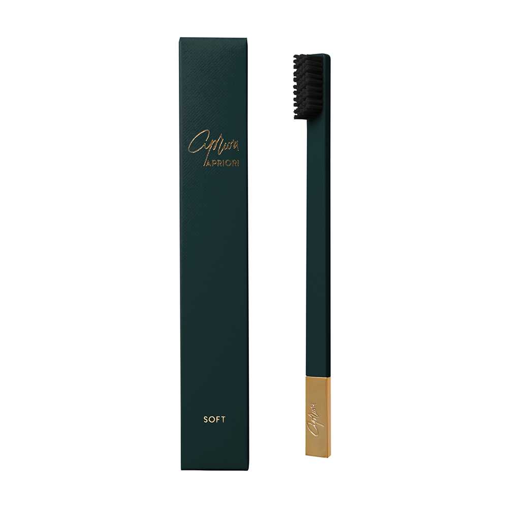 APRIORI SLIM British Racing Green/Gold Soft Toothbrush - Зубна щітка APRIORI SLIM British Racing Green/Gold Soft Toothbrush - Зубна щітка