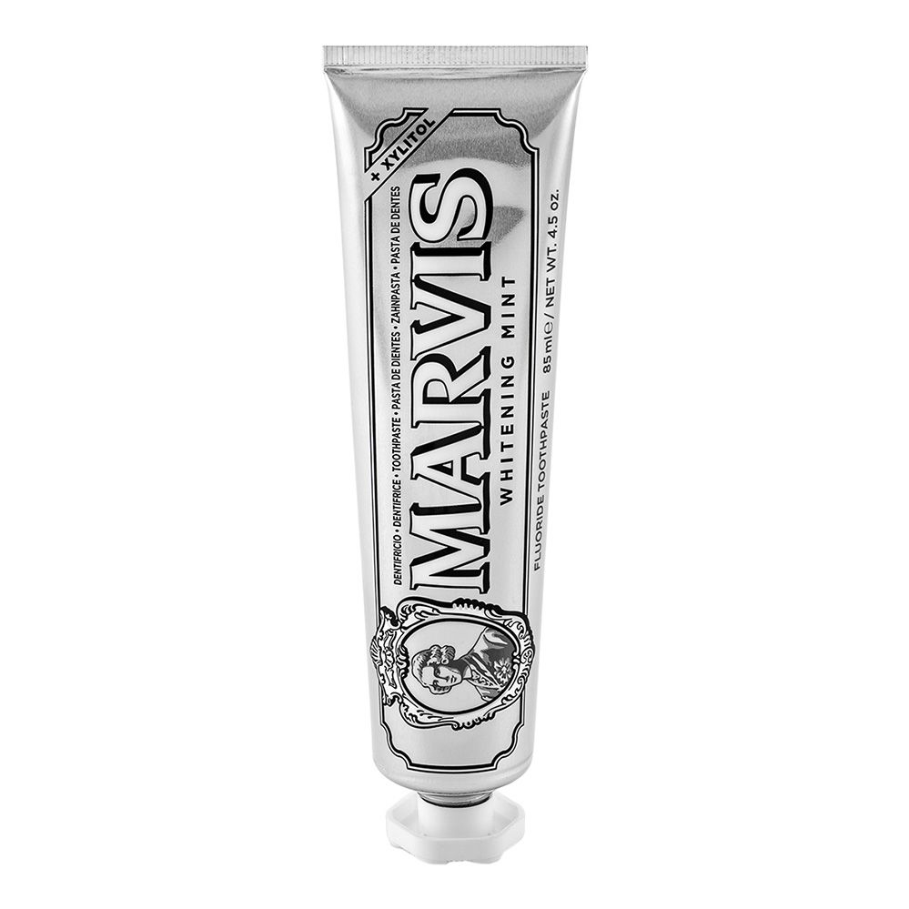 MARVIS Whitening Toothpaste 85ml - Зубна паста з м'ятним смаком і відбілюючим ефектом MARVIS Whitening Toothpaste 85ml - Зубна паста з м'ятним смаком і відбілюючим ефектом