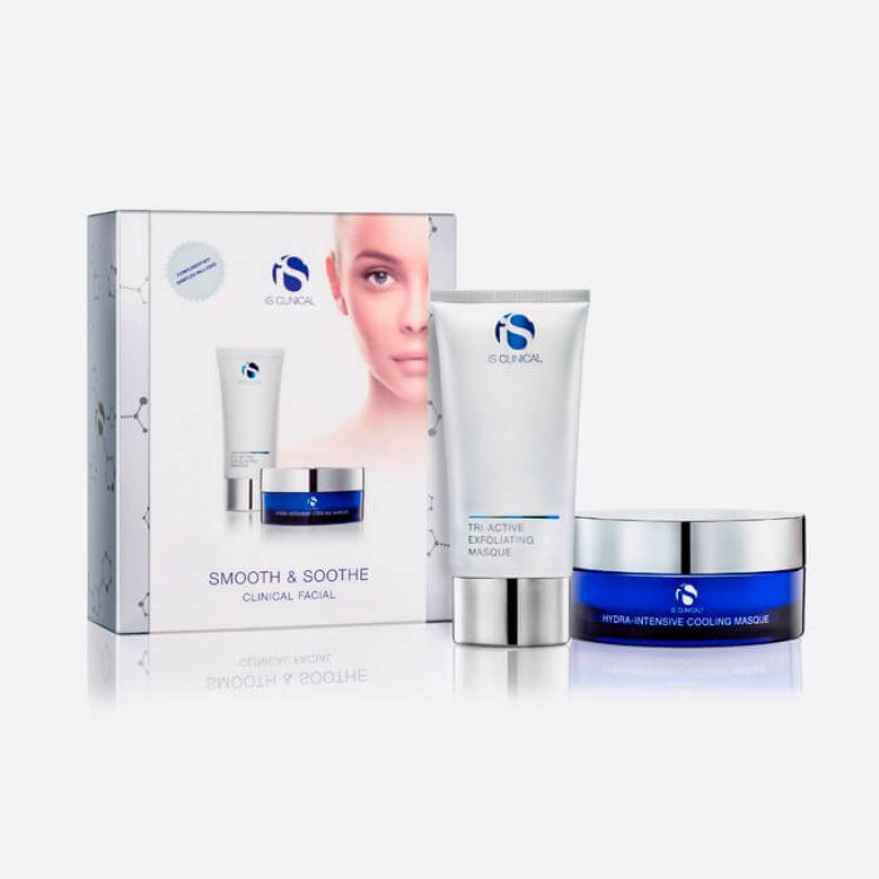 IS CLINICAL SMOOTH & SOOTHE CLINICAL FACIAL НАБІР Оксамитова шкіра (до 01.2027) IS CLINICAL SMOOTH & SOOTHE CLINICAL FACIAL НАБІР Оксамитова шкіра (до 01.2027)