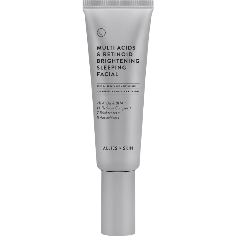Allies of Skin Multi Acids & Retinoid Brightening Sleeping Facial 50ml - Нічний мультикислотний пілінг з ретинолом Allies of Skin Multi Acids & Retinoid Brightening Sleeping Facial 50ml - Нічний мультикислотний пілінг з ретинолом