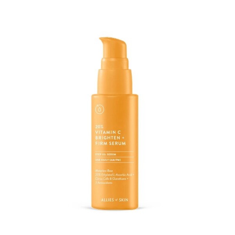 Allies of Skin 20% Vitamin C Brighten + Firm Serum 30ml - Сироватка з вітаміном С 20% Allies of Skin 20% Vitamin C Brighten + Firm Serum 30ml - Сироватка з вітаміном С 20%