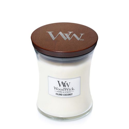 Ароматична свічка з ароматом кокоса та ананаса Woodwick Medium Island Coconut 275 г - фото №1