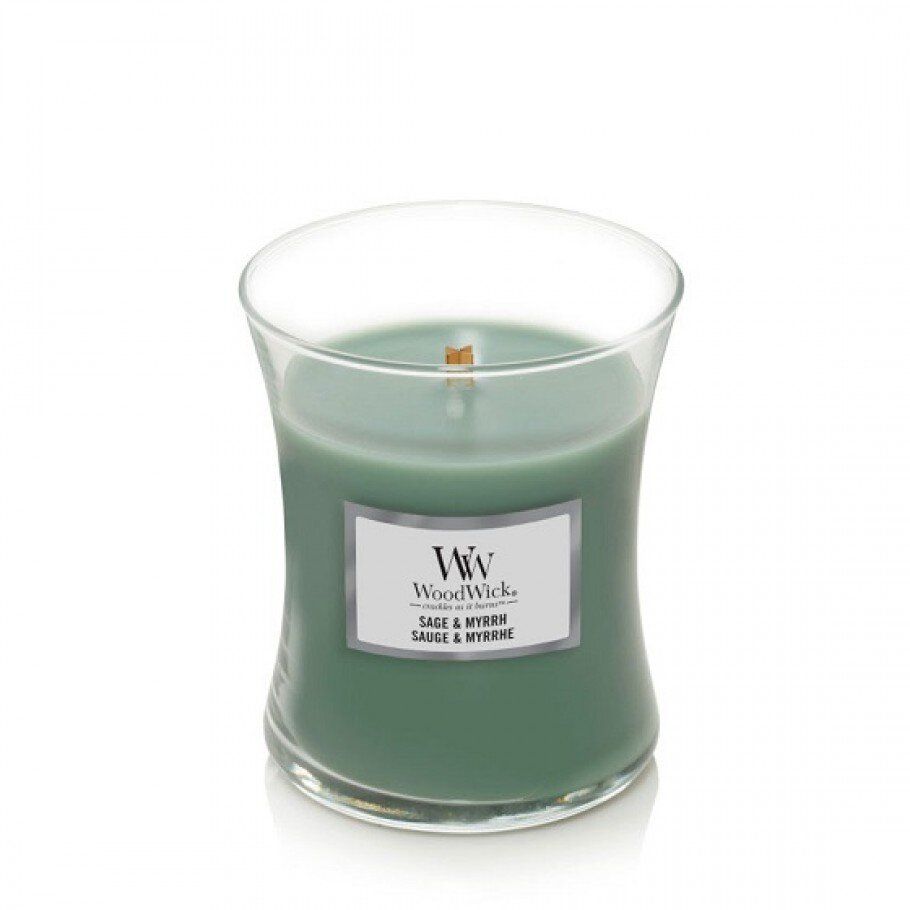 Ароматична свічка з ароматом шавлії і мірри Woodwick Medium Sage & Myrrh 275 г Ароматична свічка з ароматом шавлії і мірри Woodwick Medium Sage & Myrrh 275 г