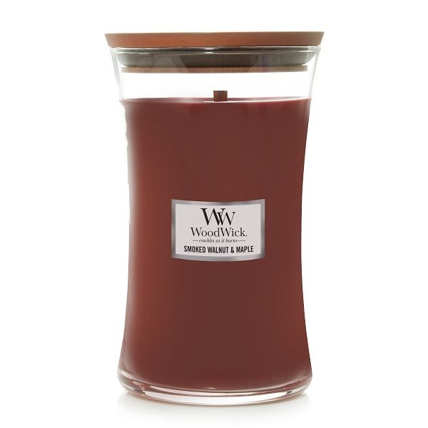 Ароматична свічка з ароматом копченого горіха і клена Woodwick Large Smoked Walnut & Maple 609 г - фото №1