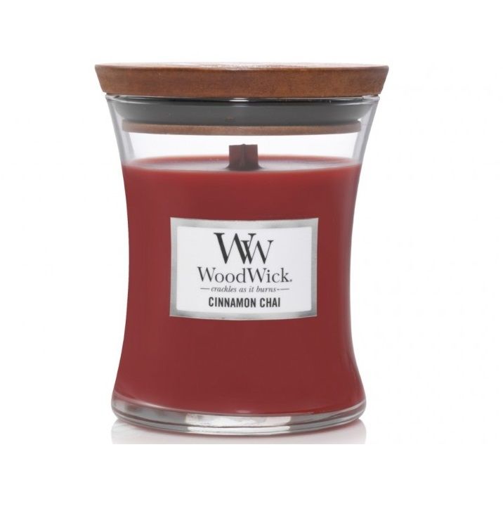 Ароматична свічка з ароматом ванілі та кориці Woodwick Mini Cinnamon Chai 85 г - фото №1 Ароматична свічка з ароматом ванілі та кориці Woodwick Mini Cinnamon Chai 85 г - фото №1