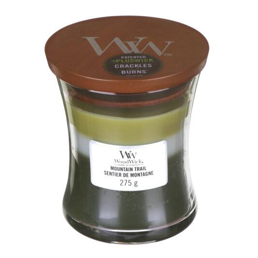 Ароматична свічка з тришаровим ароматом Woodwick Medium Trilogy Mountain Trail 275 г - фото №1 Ароматична свічка з тришаровим ароматом Woodwick Medium Trilogy Mountain Trail 275 г - фото №1