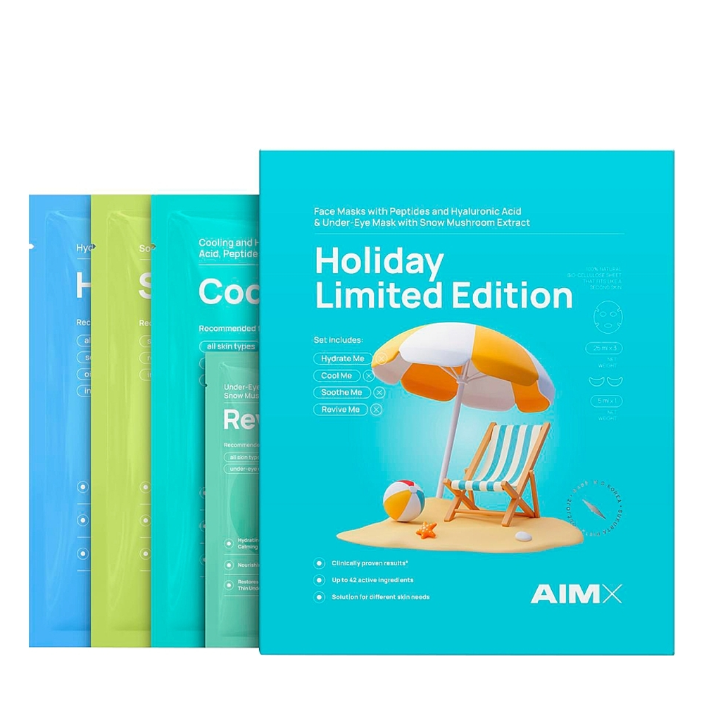 AIMX Holiday Limited Edition - Лімітована колекція масок для обличчя та патчі під очі AIMX Holiday Limited Edition - Лімітована колекція масок для обличчя та патчі під очі