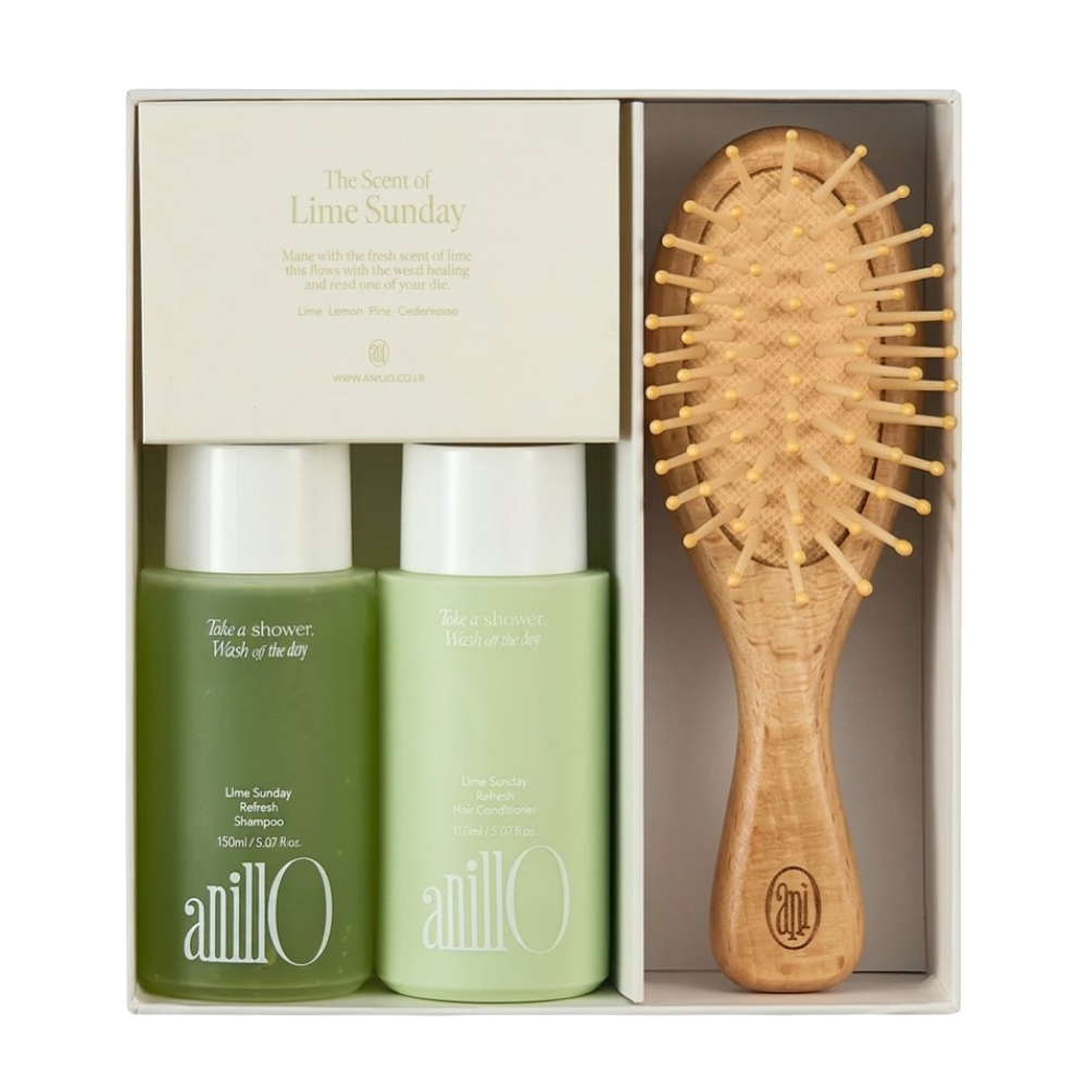 ANILLO Lime Sunday Refresh Hair & Brush Set - Набір для волосся - фото №1 ANILLO Lime Sunday Refresh Hair & Brush Set - Набір для волосся - фото №1