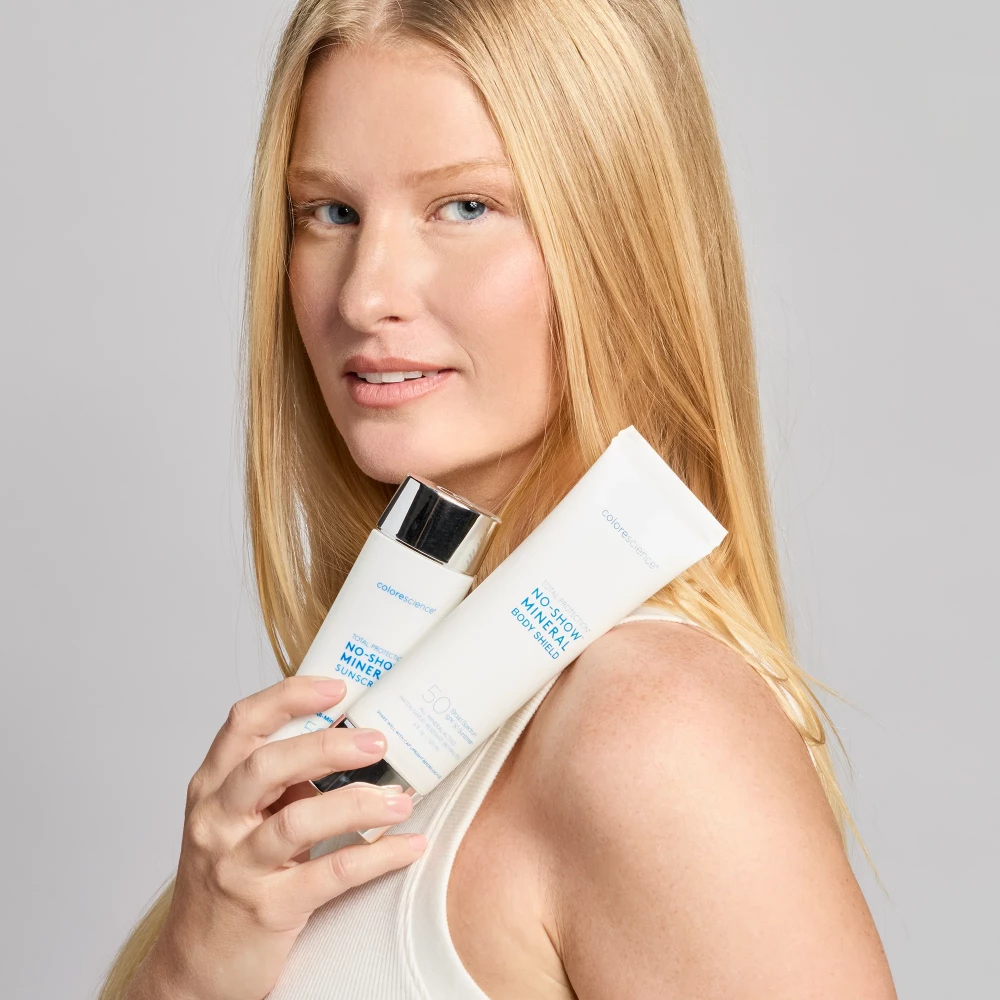 COLORESCIENCE Sunforgettable® Total ProtectionTM No-Show Body Shield SPF 50 120ml - Прозорий мінеральний сонцезахисний флюїд для тіла SPF 50 - фото №2
