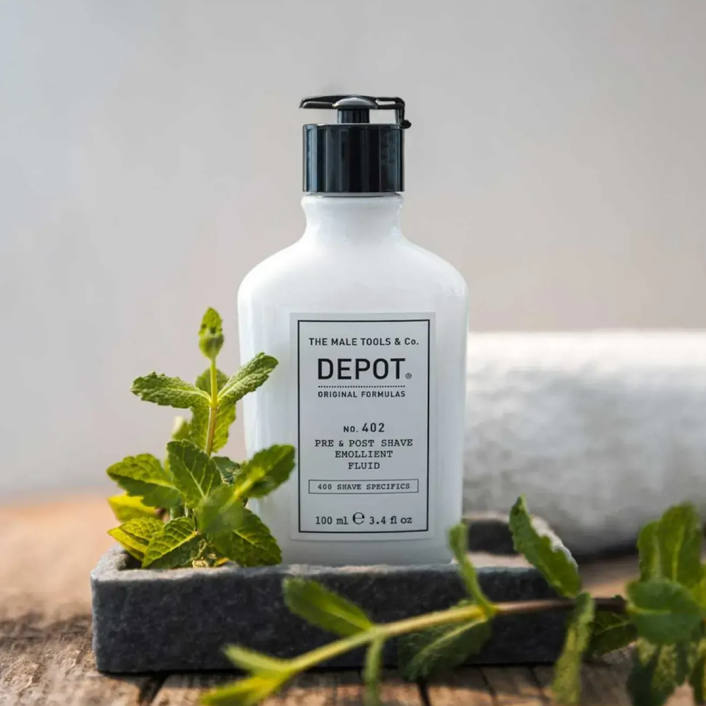 DEPOT No.402 Pre&Post Shave Emollient Fluid 100ml - Пом’якшувальна рідина до та після гоління - фото №1 DEPOT No.402 Pre&Post Shave Emollient Fluid 100ml - Пом’якшувальна рідина до та після гоління - фото №1