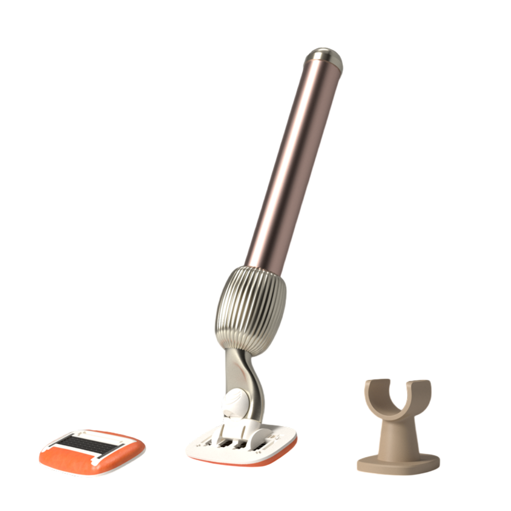 FLER The Razor Starter Set Blush Soft and metallic - Стартовий набір засобів для гоління 