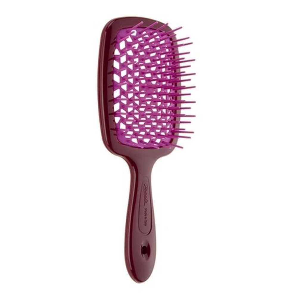 JANEKE Superbrush Бургунді з рожевим - Гребінець для волосся