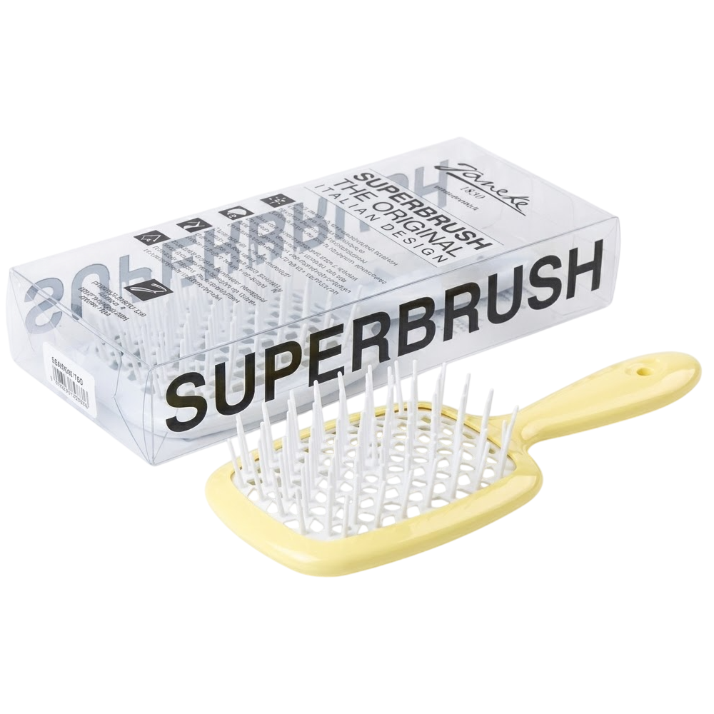 JANEKE Superbrush Жовто-біла - Гребінець для волосся - фото №2 JANEKE Superbrush Жовто-біла - Гребінець для волосся - фото №2