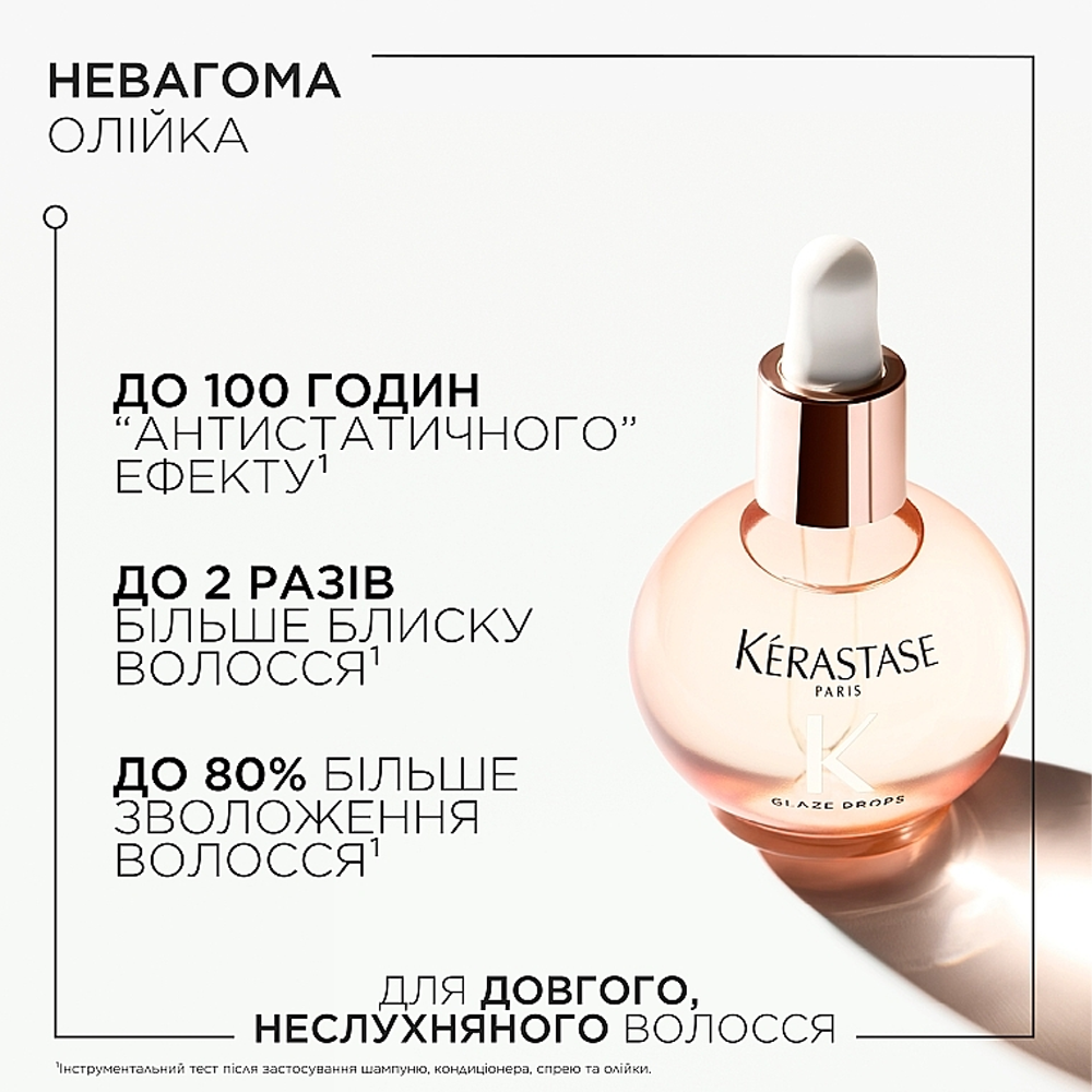 KERASTASE Gloss Absolu Glaze Drops 45ml - Невагома олійка для блиску довгого, неслухняного волосся - фото №4 KERASTASE Gloss Absolu Glaze Drops 45ml - Невагома олійка для блиску довгого, неслухняного волосся - фото №4