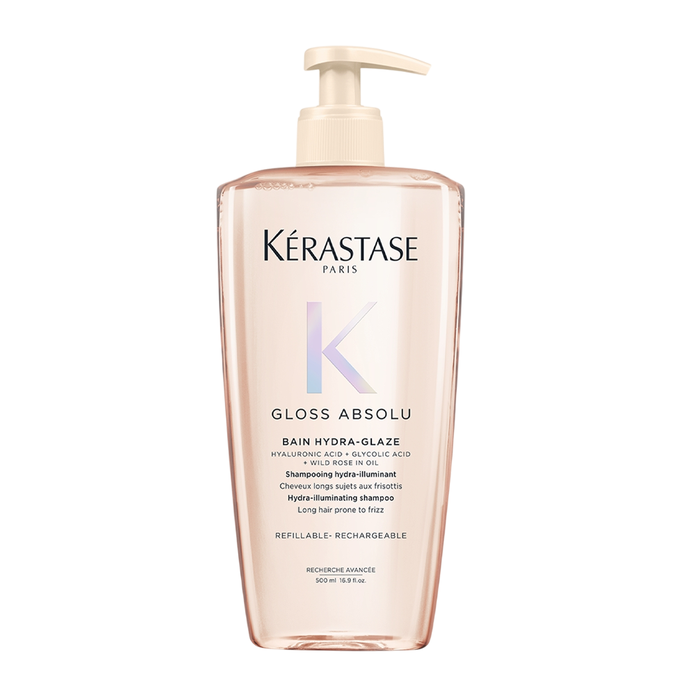 Kerastase Gloss Absolu Bain Hydra-Glaze Shampoo 500ml - Зволожувальний шампунь-ванна для блиску довгого, неслухняного волосся Kerastase Gloss Absolu Bain Hydra-Glaze Shampoo 500ml - Зволожувальний шампунь-ванна для блиску довгого, неслухняного волосся