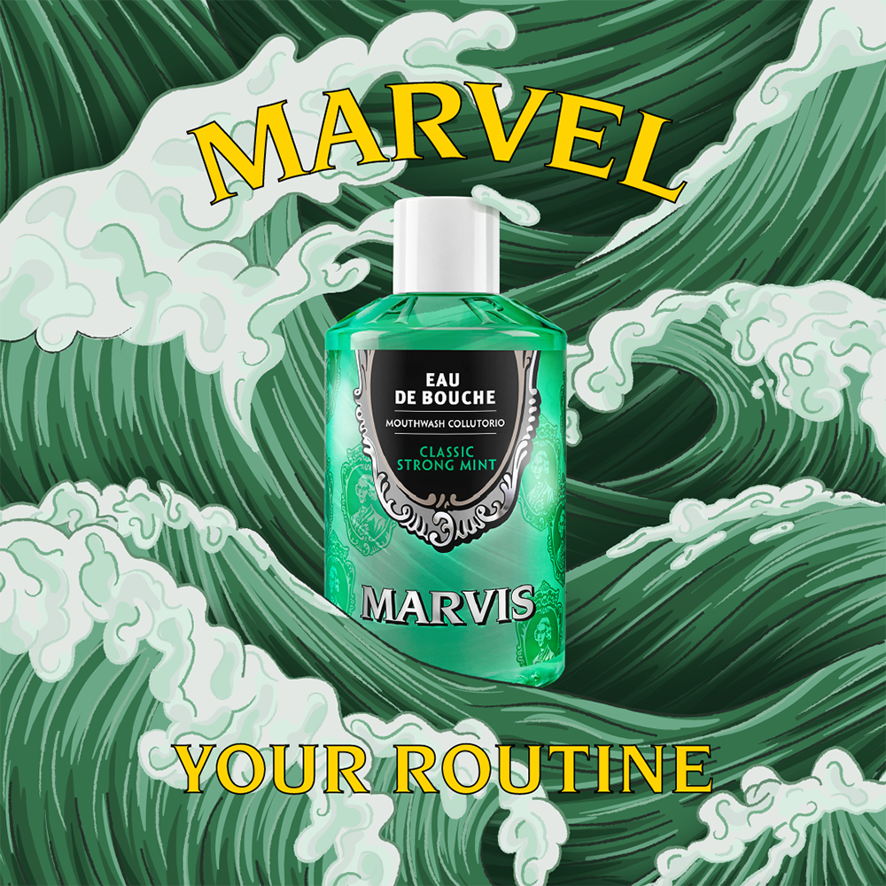 MARVIS Mouthwash Classic Strong Mint 400ml - Ополіскувач для порожнини рота "Насичена Мʼята" - фото №1 MARVIS Mouthwash Classic Strong Mint 400ml - Ополіскувач для порожнини рота "Насичена Мʼята" - фото №1