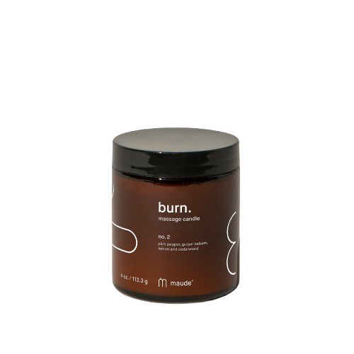 MAUDE Burn no.2 pink pepper & gurjun balsam 113g - Свічка для масажу - аромат №2 рожевий перець та бальзам гурджун MAUDE Burn no.2 pink pepper & gurjun balsam 113g - Свічка для масажу - аромат №2 рожевий перець та бальзам гурджун