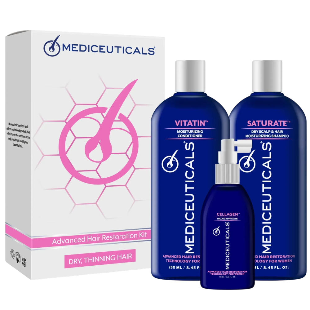 MEDICEUTICALS For Women Kit Dry - Набір для сухого волосся, схильного до стоншення у жінок MEDICEUTICALS For Women Kit Dry - Набір для сухого волосся, схильного до стоншення у жінок