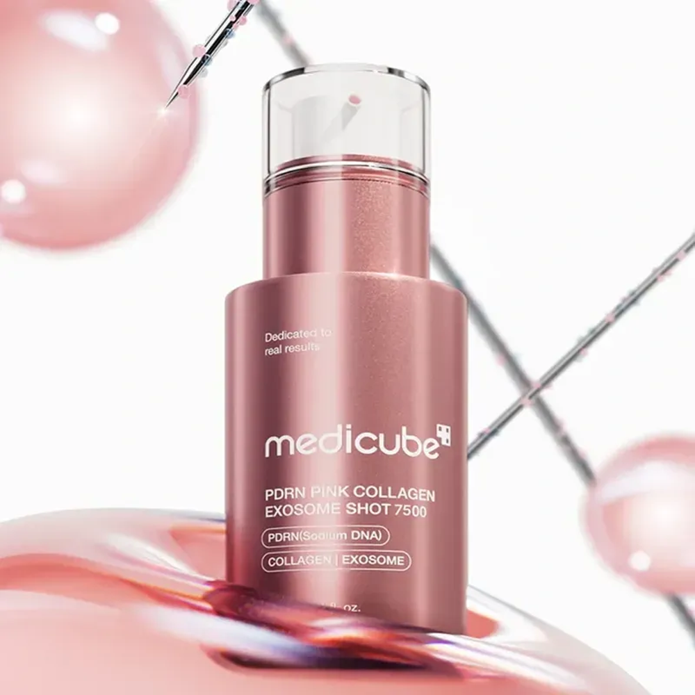 MEDICUBE PDRN Pink Collagen Exosome Shot 7500 30ml - Регенеруюча сироватка з полінуклеотидами, екзосомами та спікулами - фото №1 MEDICUBE PDRN Pink Collagen Exosome Shot 7500 30ml - Регенеруюча сироватка з полінуклеотидами, екзосомами та спікулами - фото №1