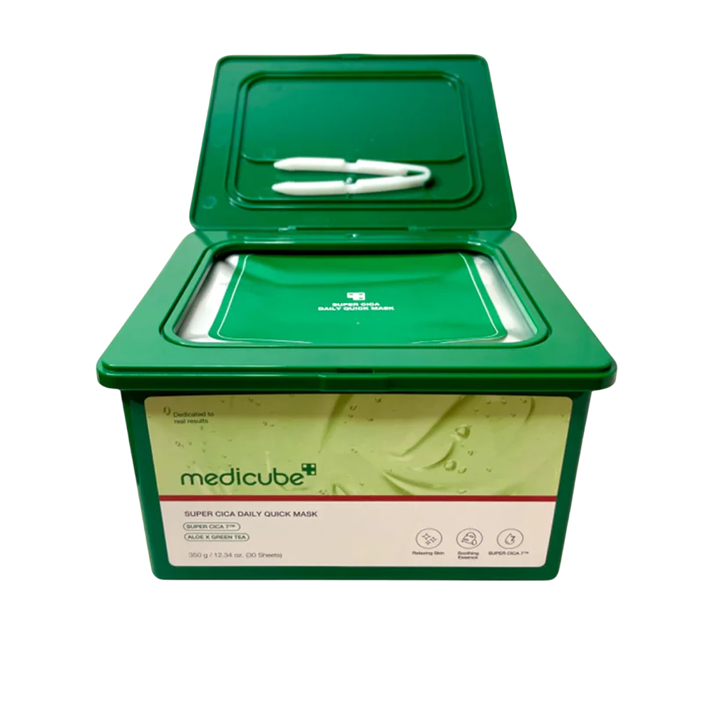 MEDICUBE Super Cica Daily Quick Mask 30шт - Набір заспокійливих масок - фото №1