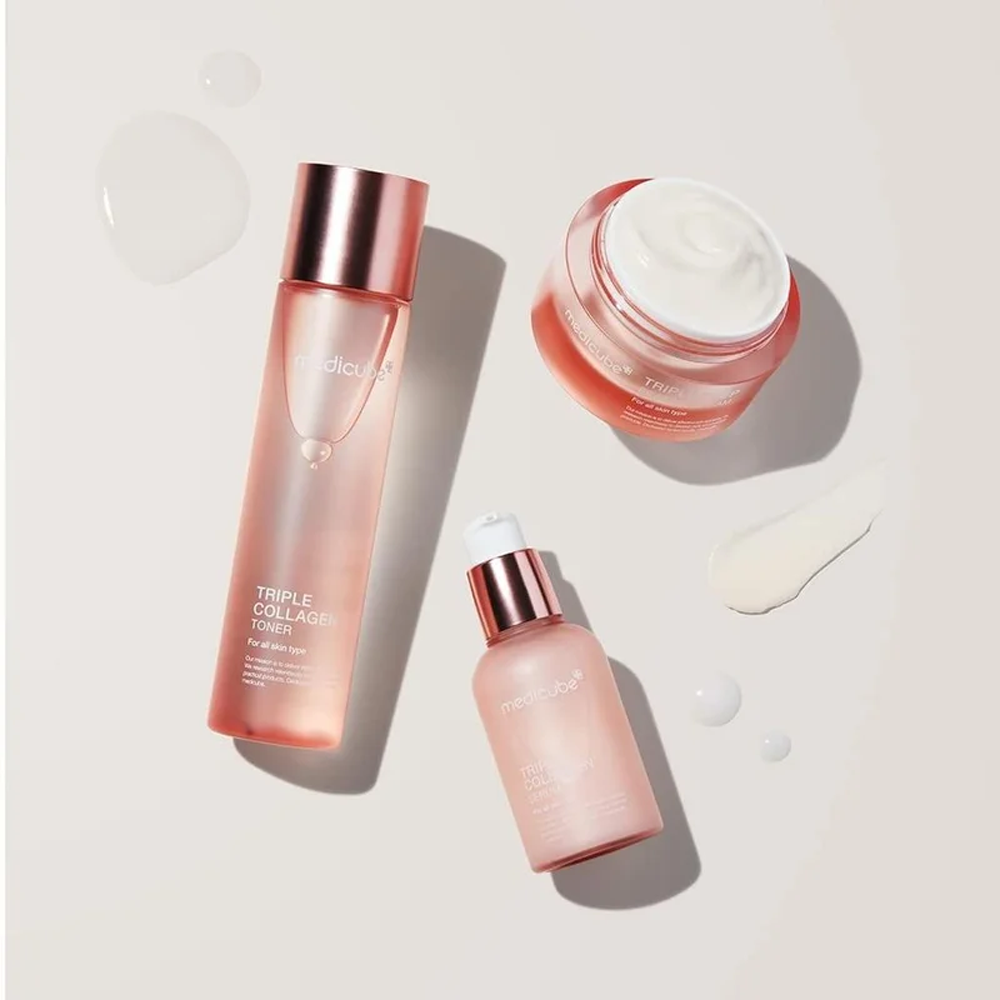MEDICUBE Triple Collagen Toner 140ml - Зволожувальний тонер з колагеном та гіалуроновою кислотою - фото №2 MEDICUBE Triple Collagen Toner 140ml - Зволожувальний тонер з колагеном та гіалуроновою кислотою - фото №2