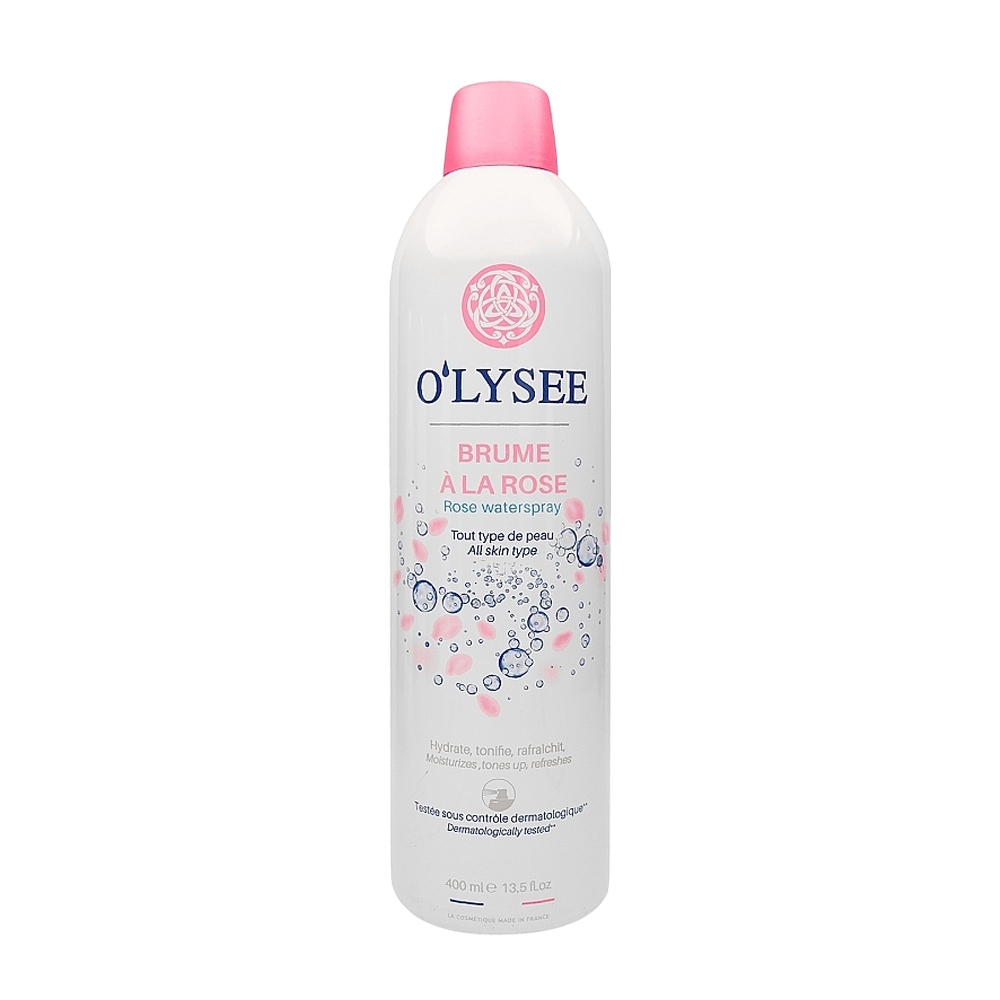 O'LYSEE Brume d'eau a la Rose 400ml - Зволожуючий спрей-міст для обличчя з ароматом троянди O'LYSEE Brume d'eau a la Rose 400ml - Зволожуючий спрей-міст для обличчя з ароматом троянди